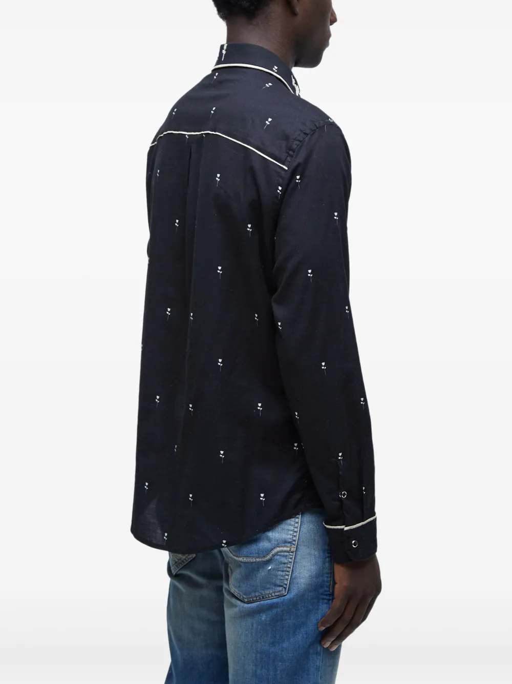 Osklen Floral-print Shirt In Black