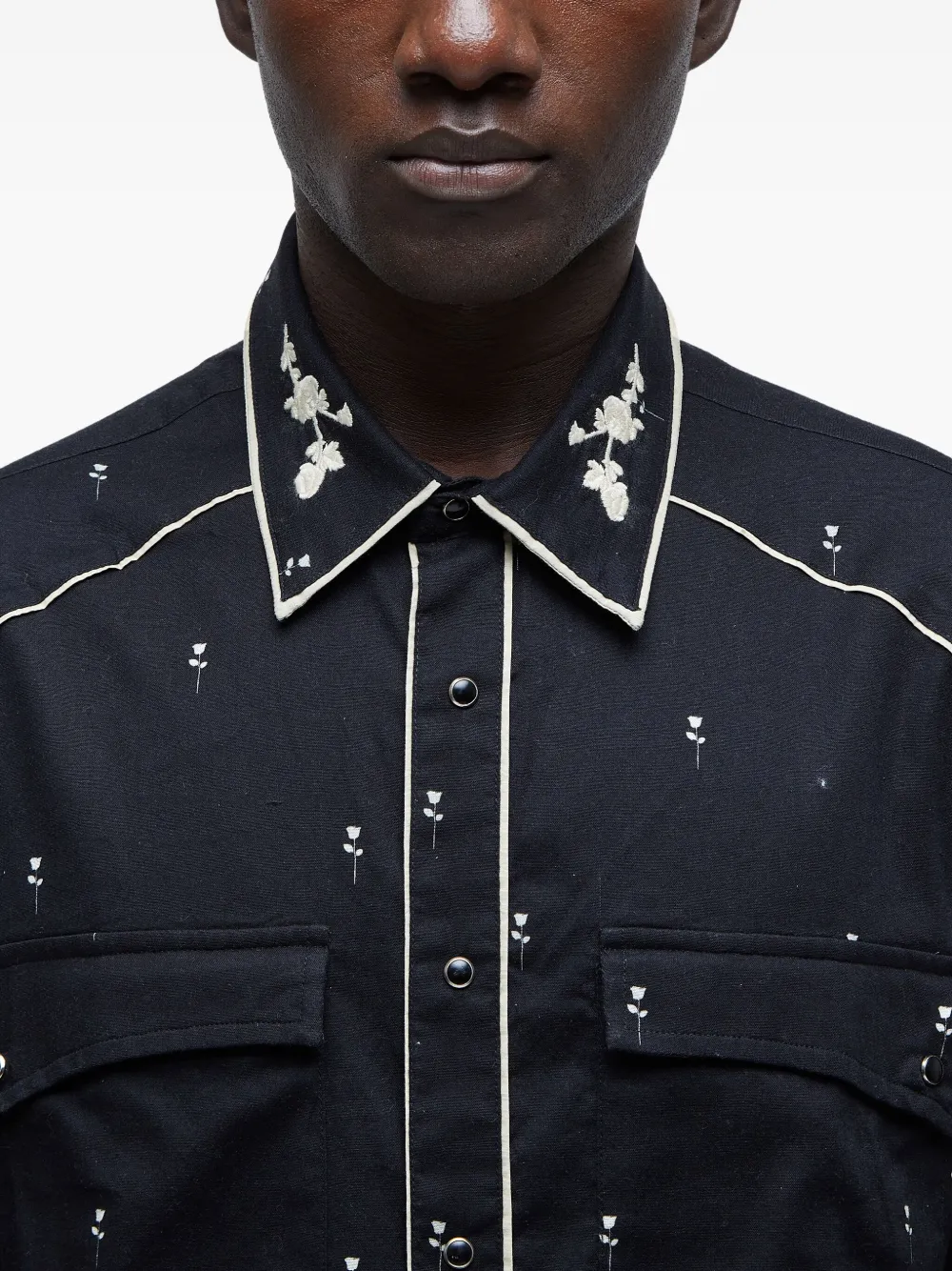 Osklen Floral-print Shirt In Black