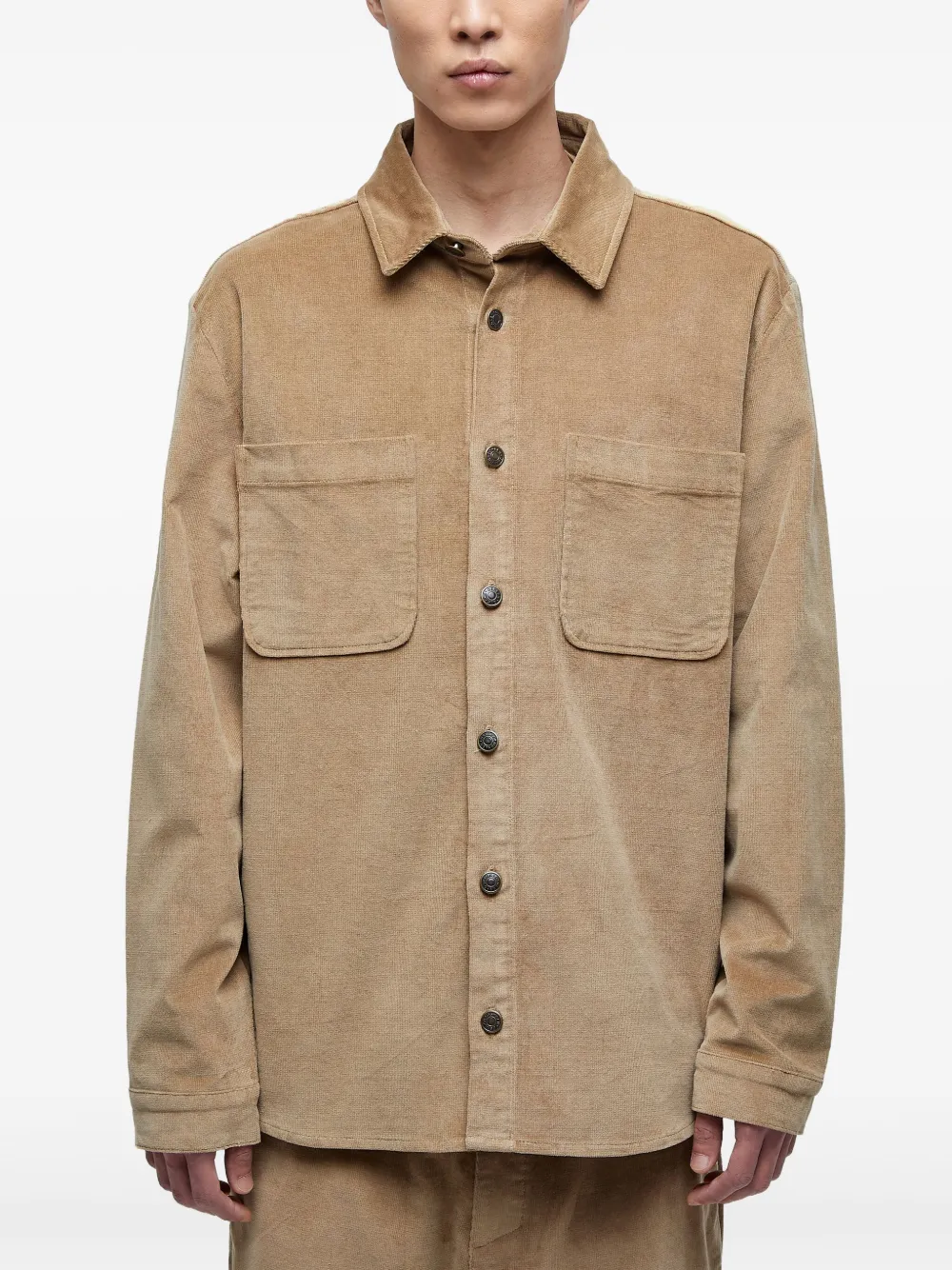 Osklen Ribfluwelen shirtjack Beige
