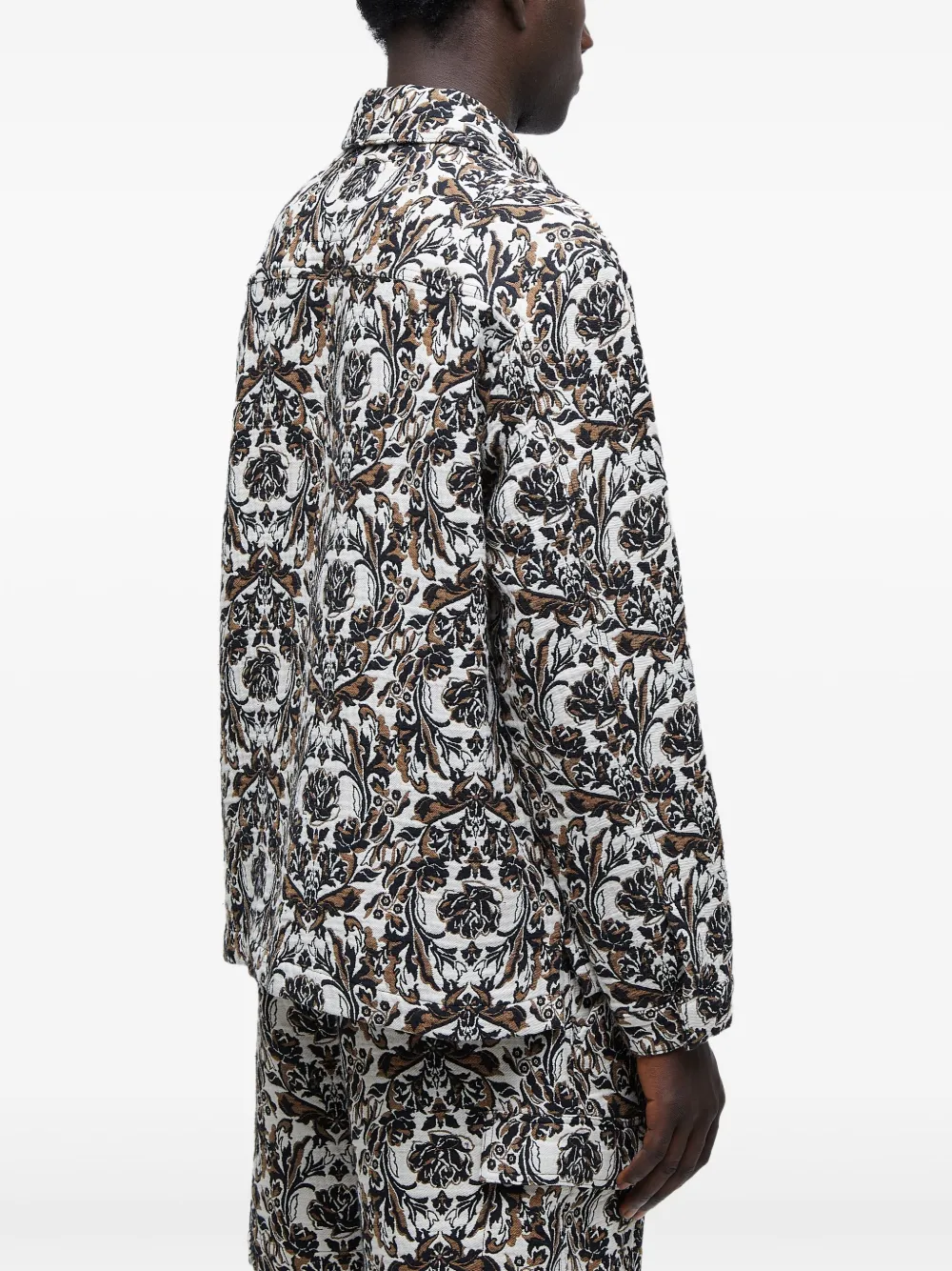 Osklen Omkeerbaar shirtjack met jacquard Zwart
