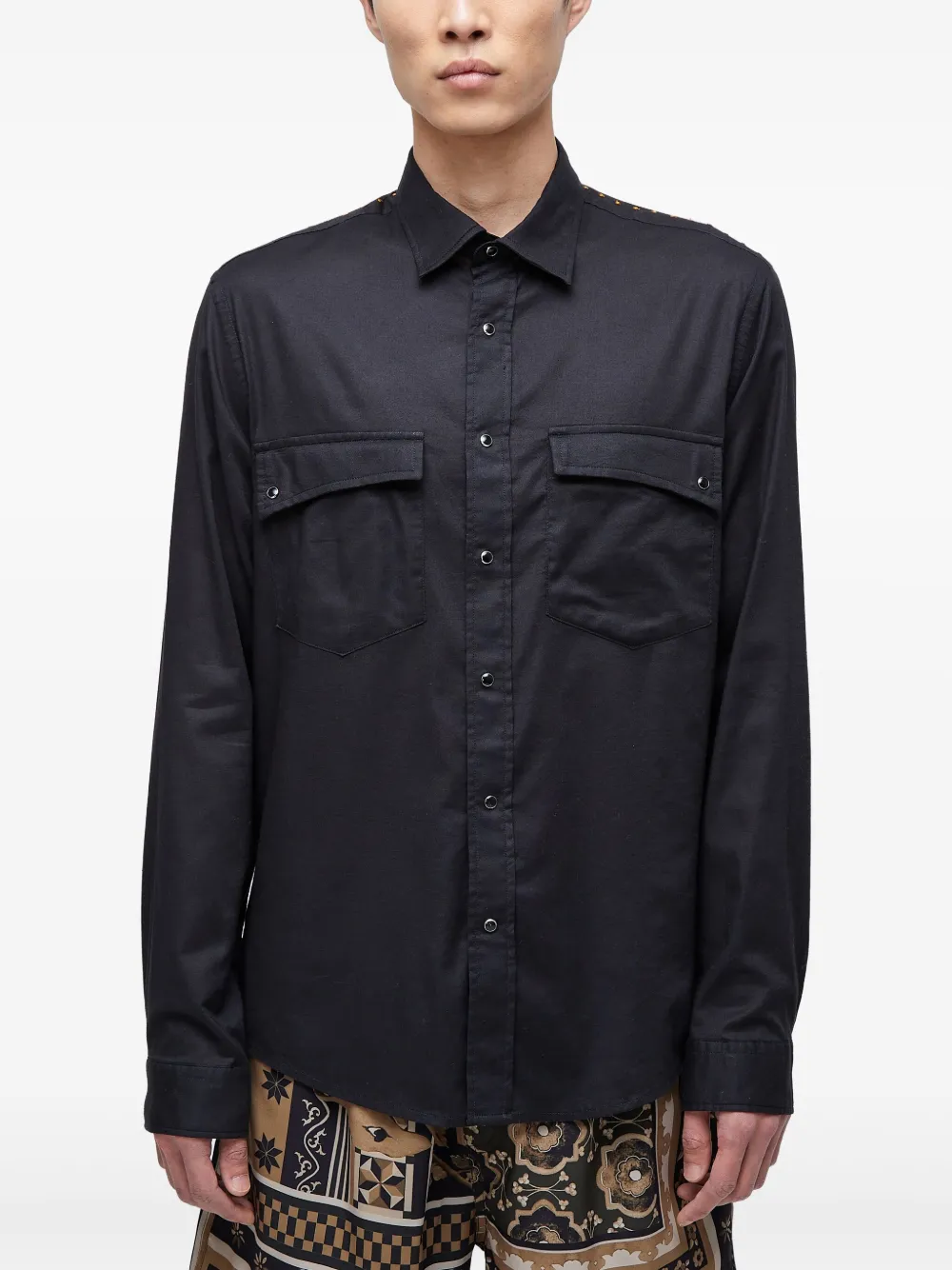 Osklen Button-up overhemd met verfraaiing Zwart