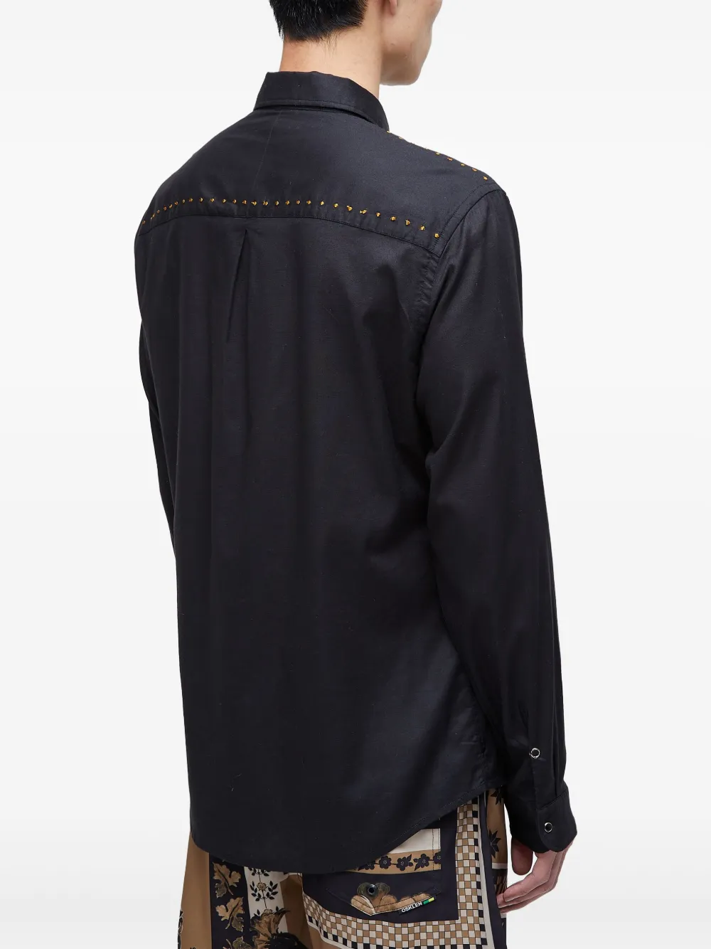 Osklen Button-up overhemd met verfraaiing Zwart