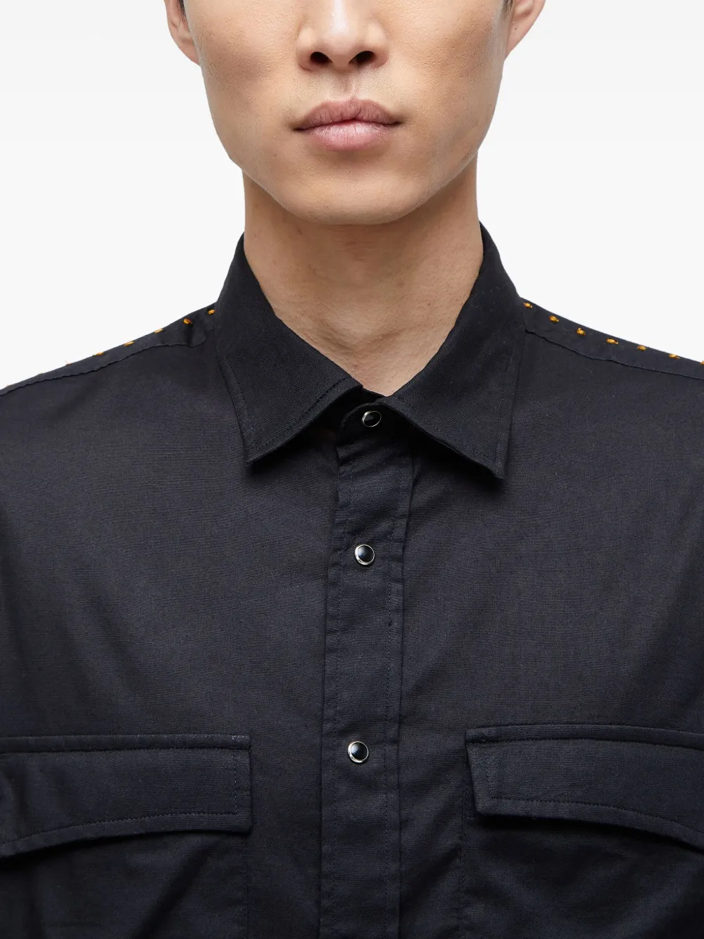 Osklen Button-up overhemd met verfraaiing Zwart