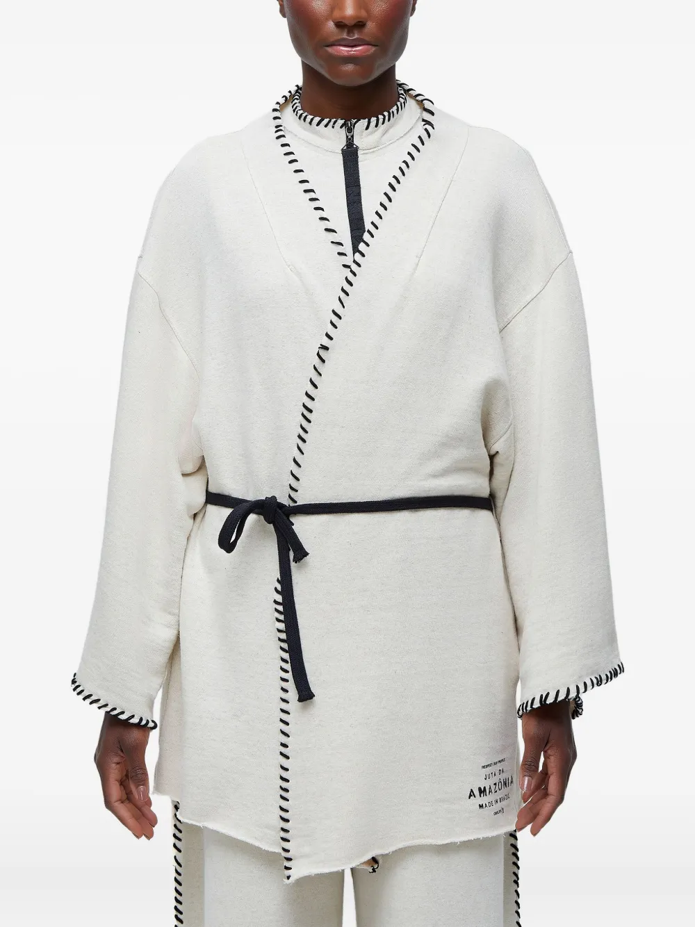 Osklen double-face zip-front coat | White | Image 1