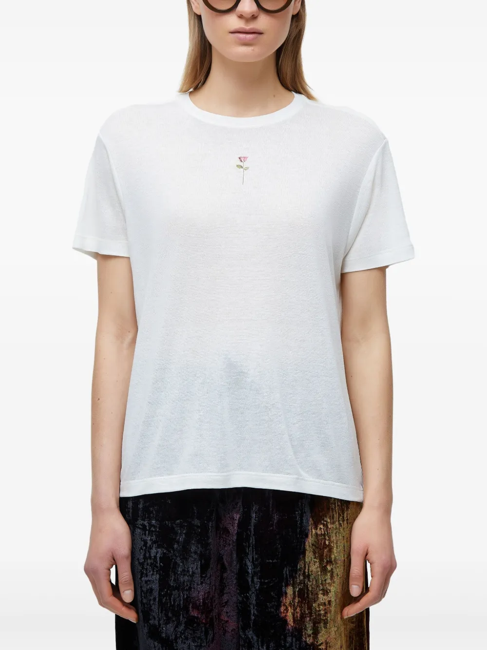 Osklen T-shirt met borduurwerk Wit