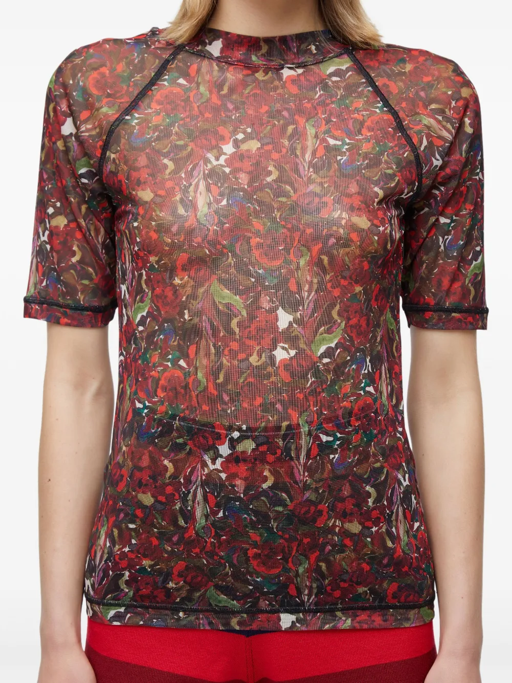 Osklen Mesh top met bloemenprint 1812