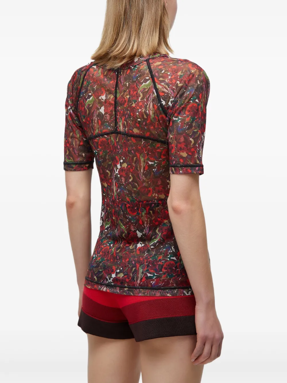 Osklen Mesh top met bloemenprint 1812