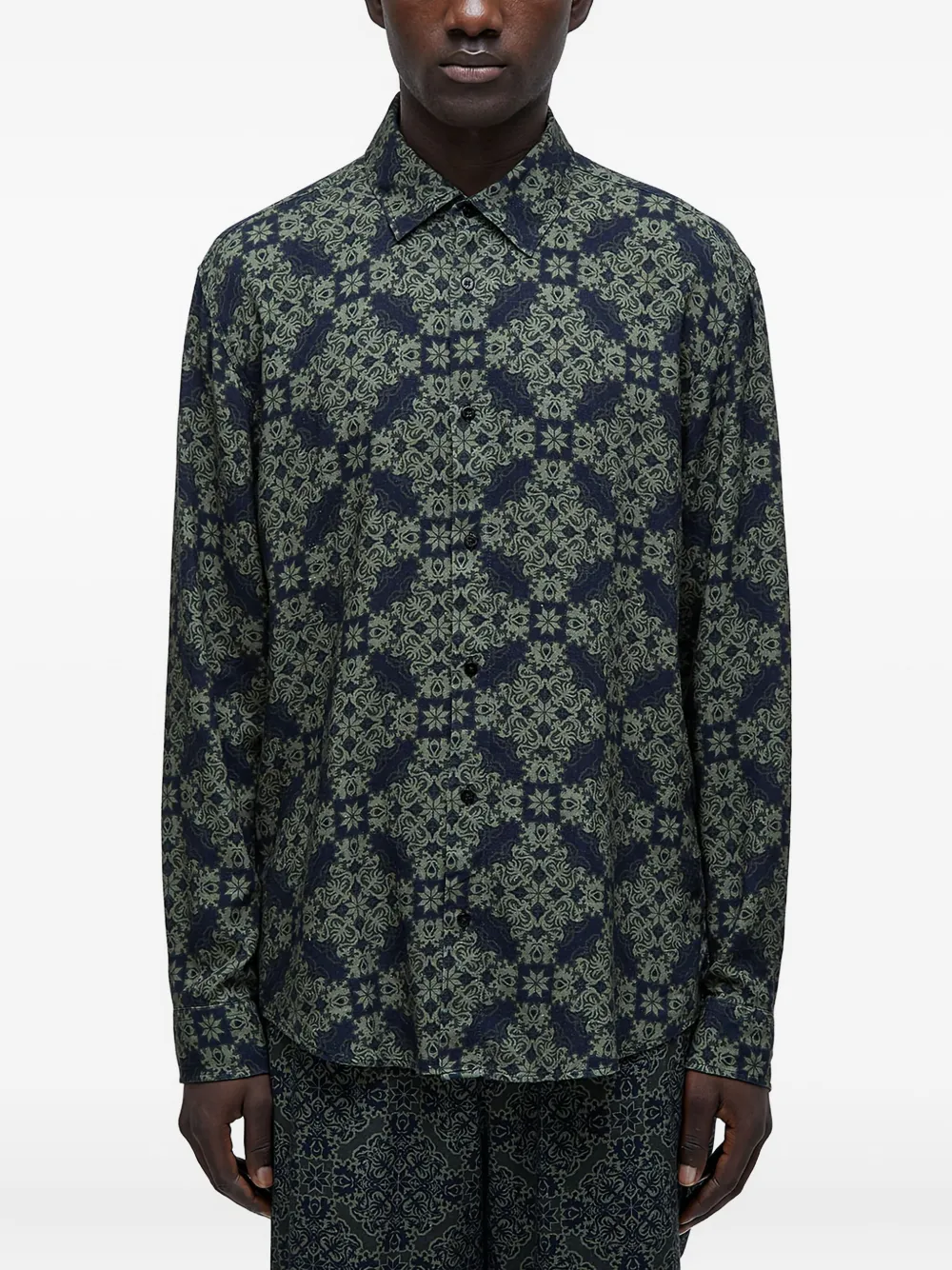 Osklen Tile-print shirt | Green | Image 1
