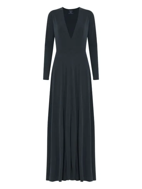 Osklen long-sleeve plunge-neck dress