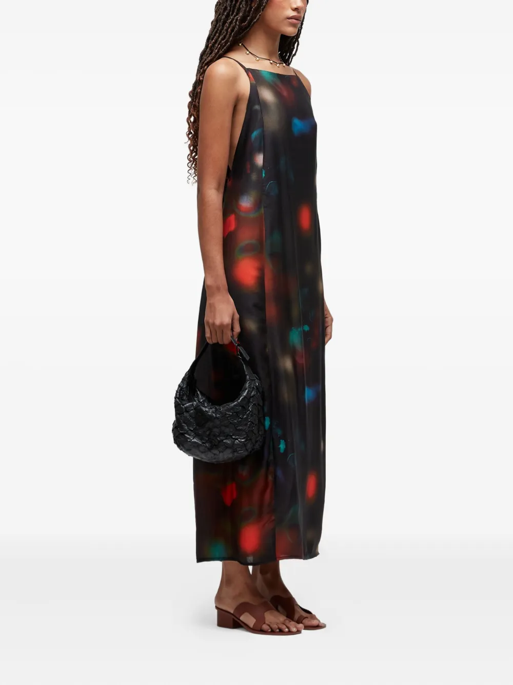Osklen Jurk met abstracte print - Zwart