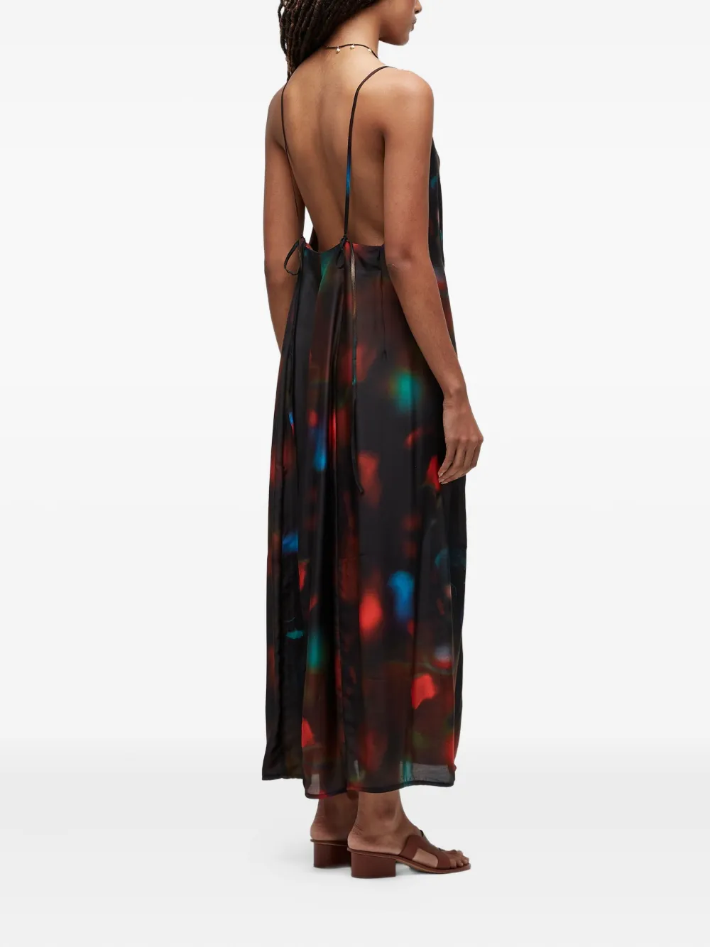 Osklen Jurk met abstracte print Zwart