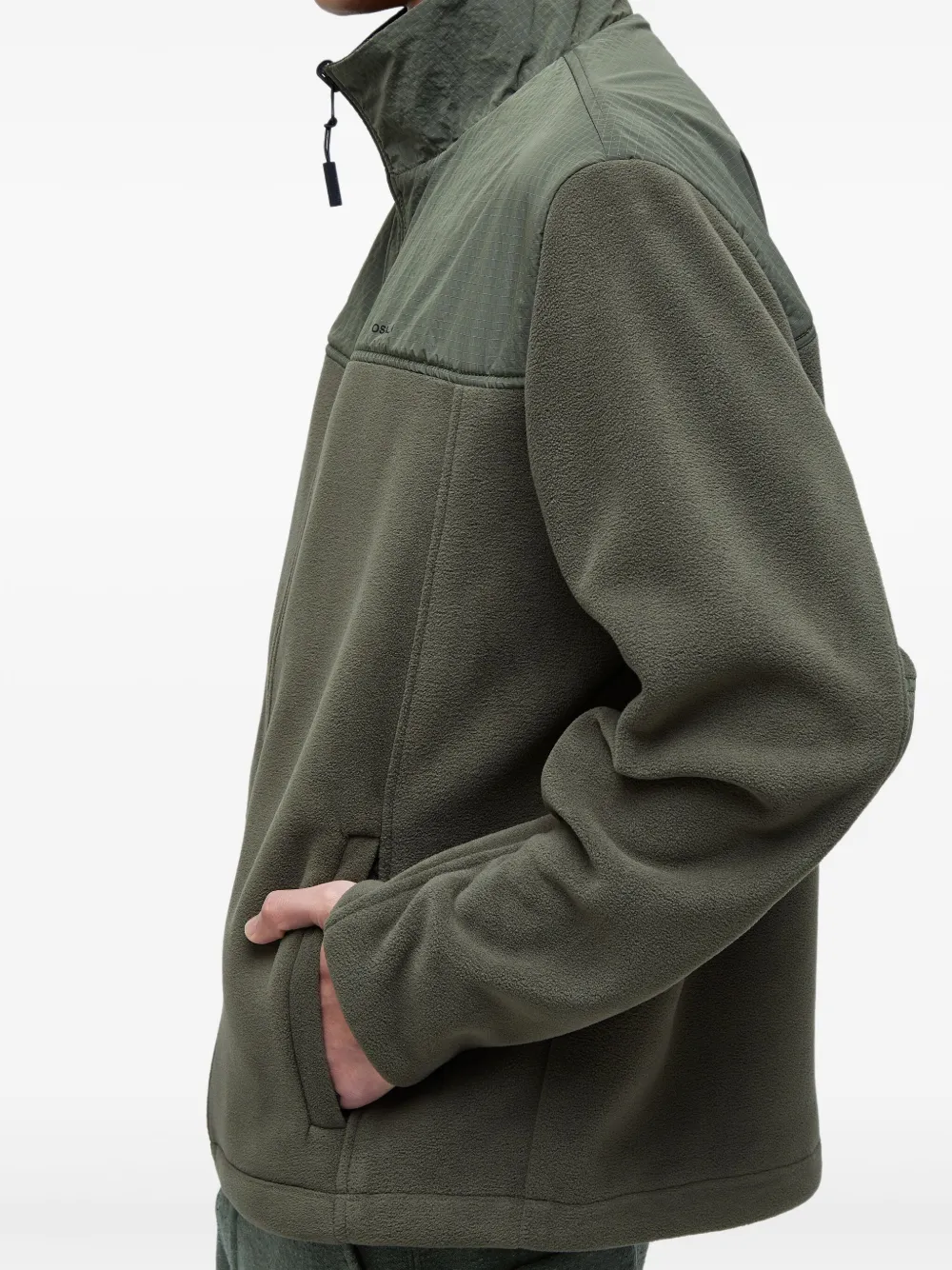 Osklen Fleece jack met vlakken Groen