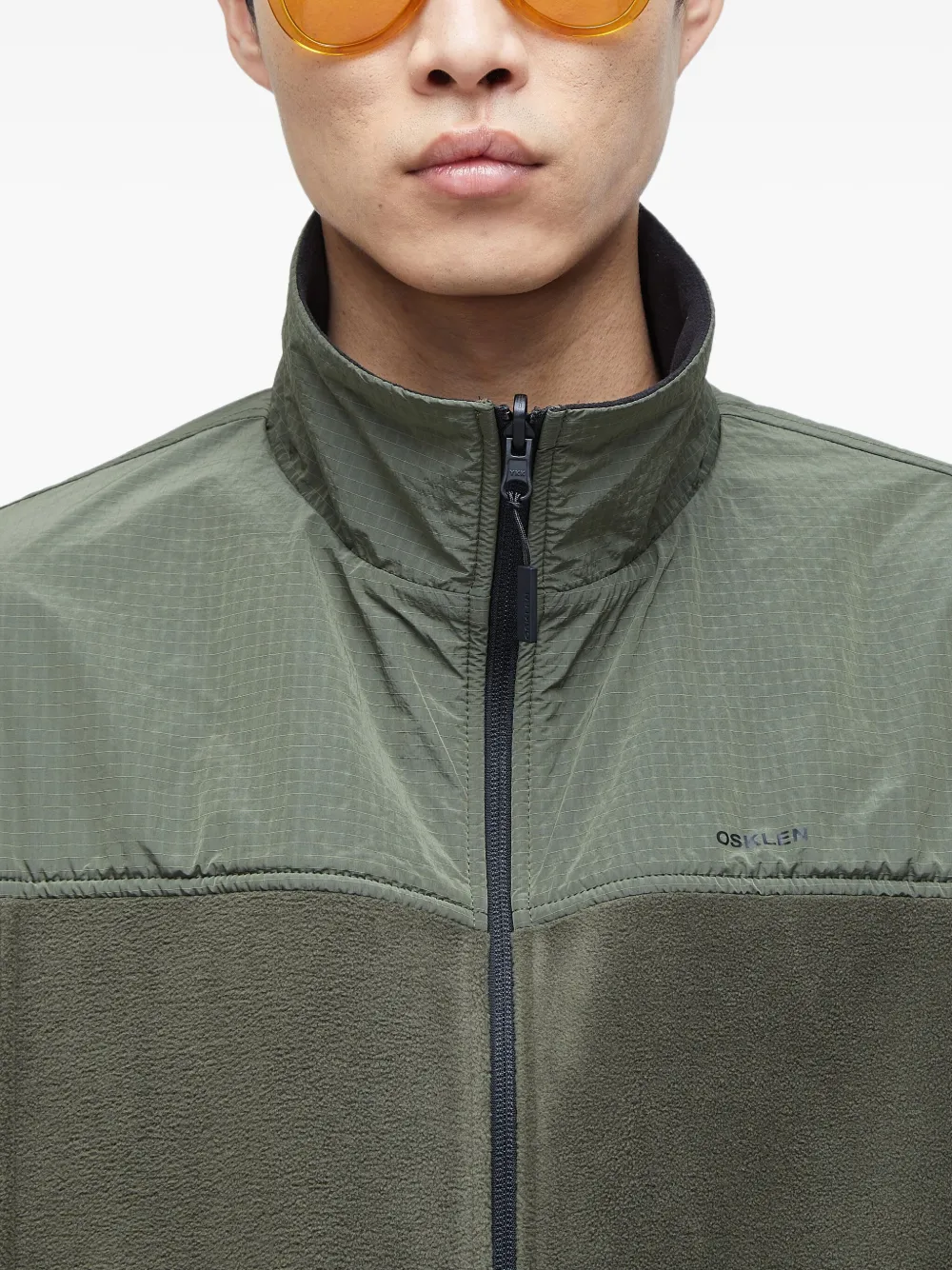 Osklen Fleece jack met vlakken Groen