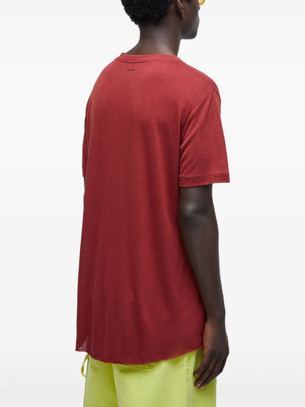 Osklen T-shirt met geborduurd embleem Rood