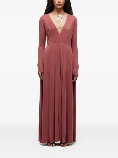 Osklen plunged-neckline maxi dress
