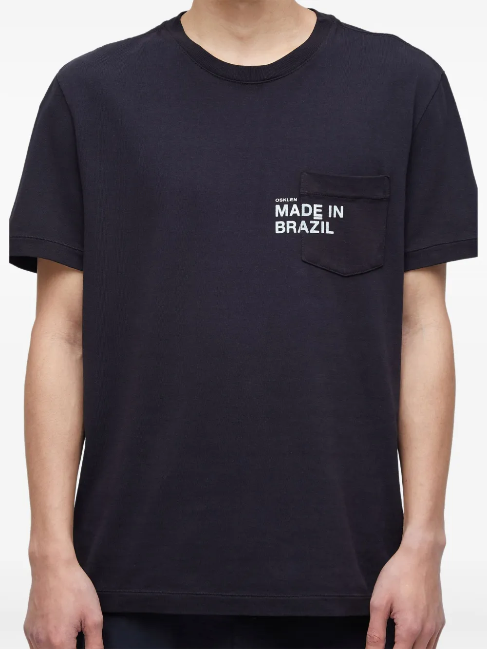 Osklen T-shirt met grafische print en zak Zwart