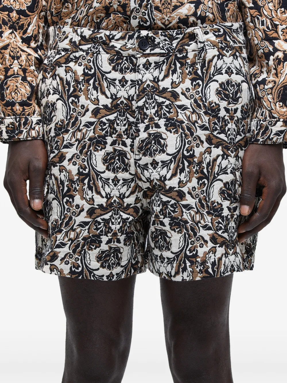 Osklen Shorts met bloemenprint Zwart