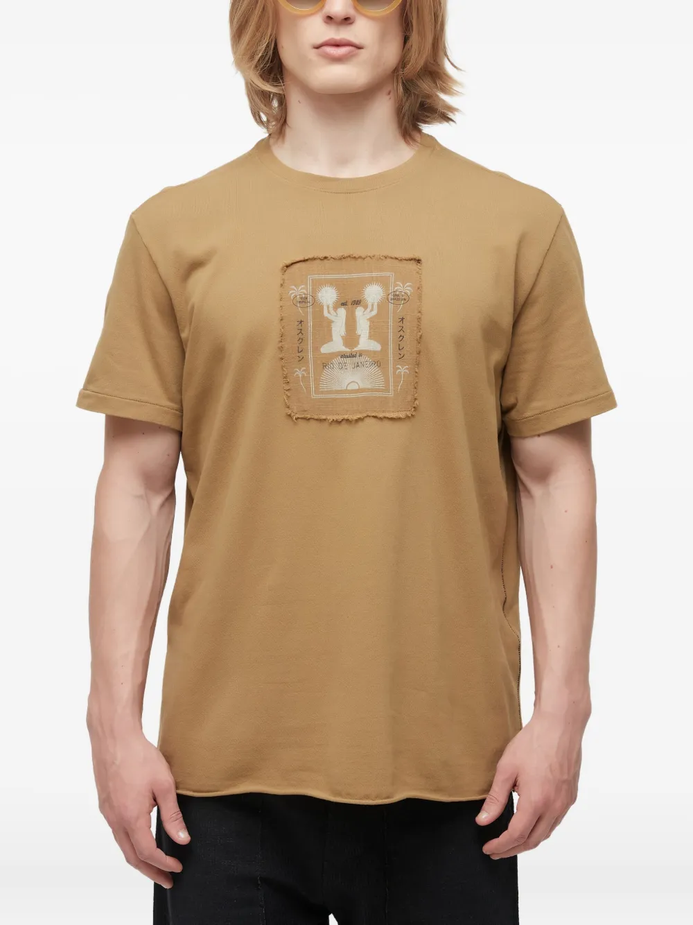 Osklen Trace cotton T-shirt | Neutrals | Image 1