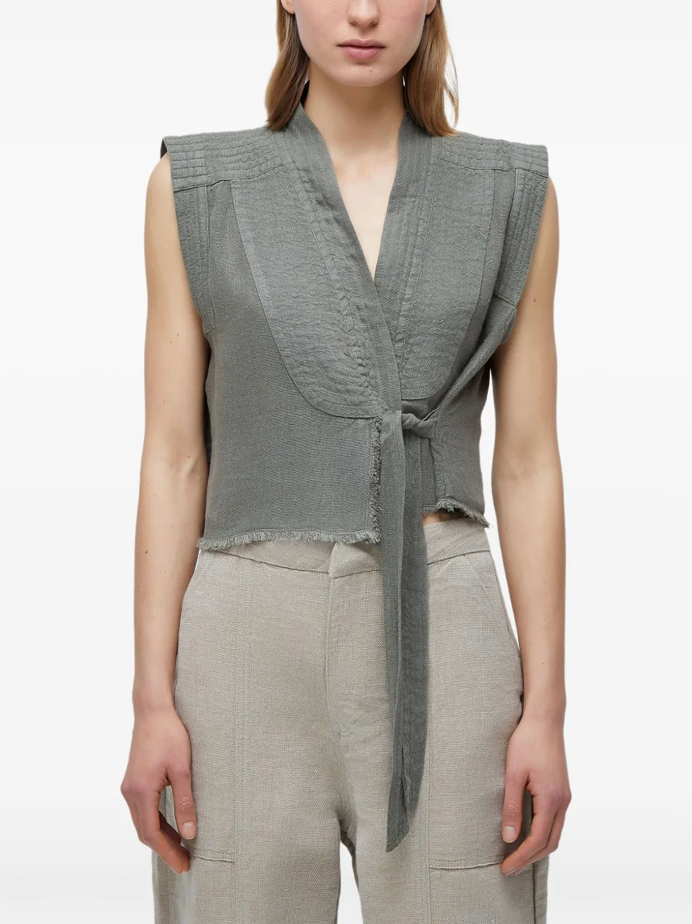Osklen Linnen shirt Groen
