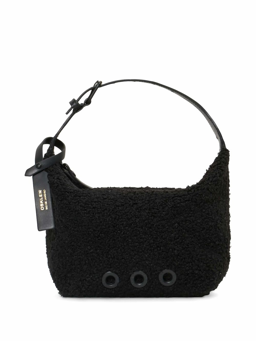 Osklen Eyelet Detailing Shoulder Bag In Black