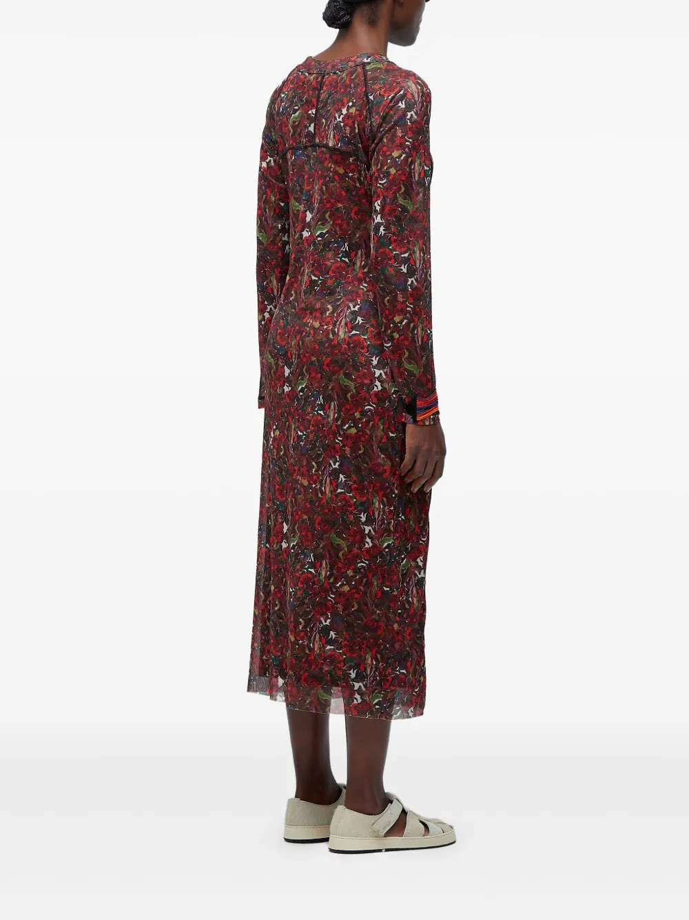 Osklen Jurk met bloemenprint Rood