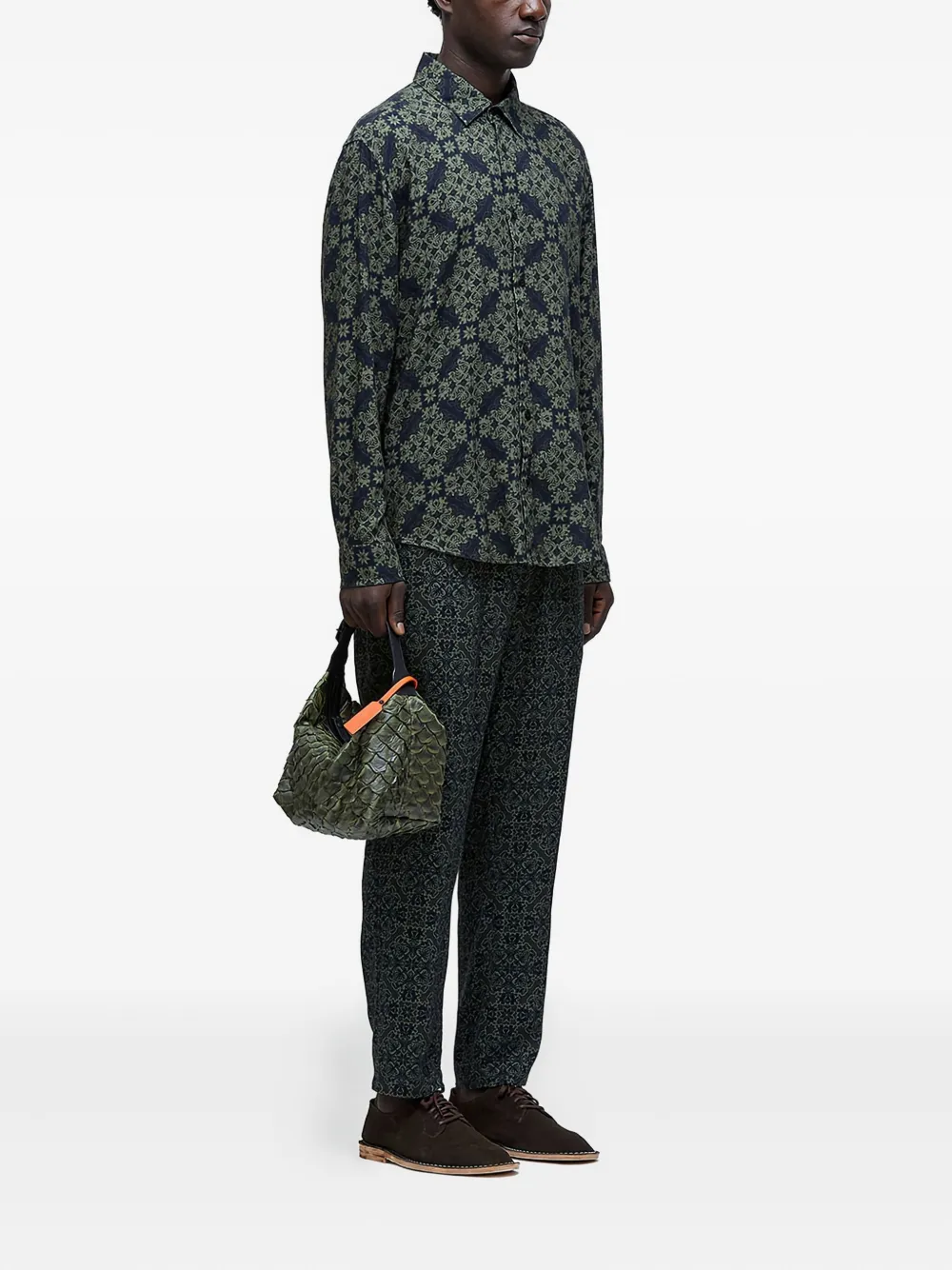 Osklen tile-pattern drawstring trousers | Regular-Fit & Straight Leg Pants | Image 2