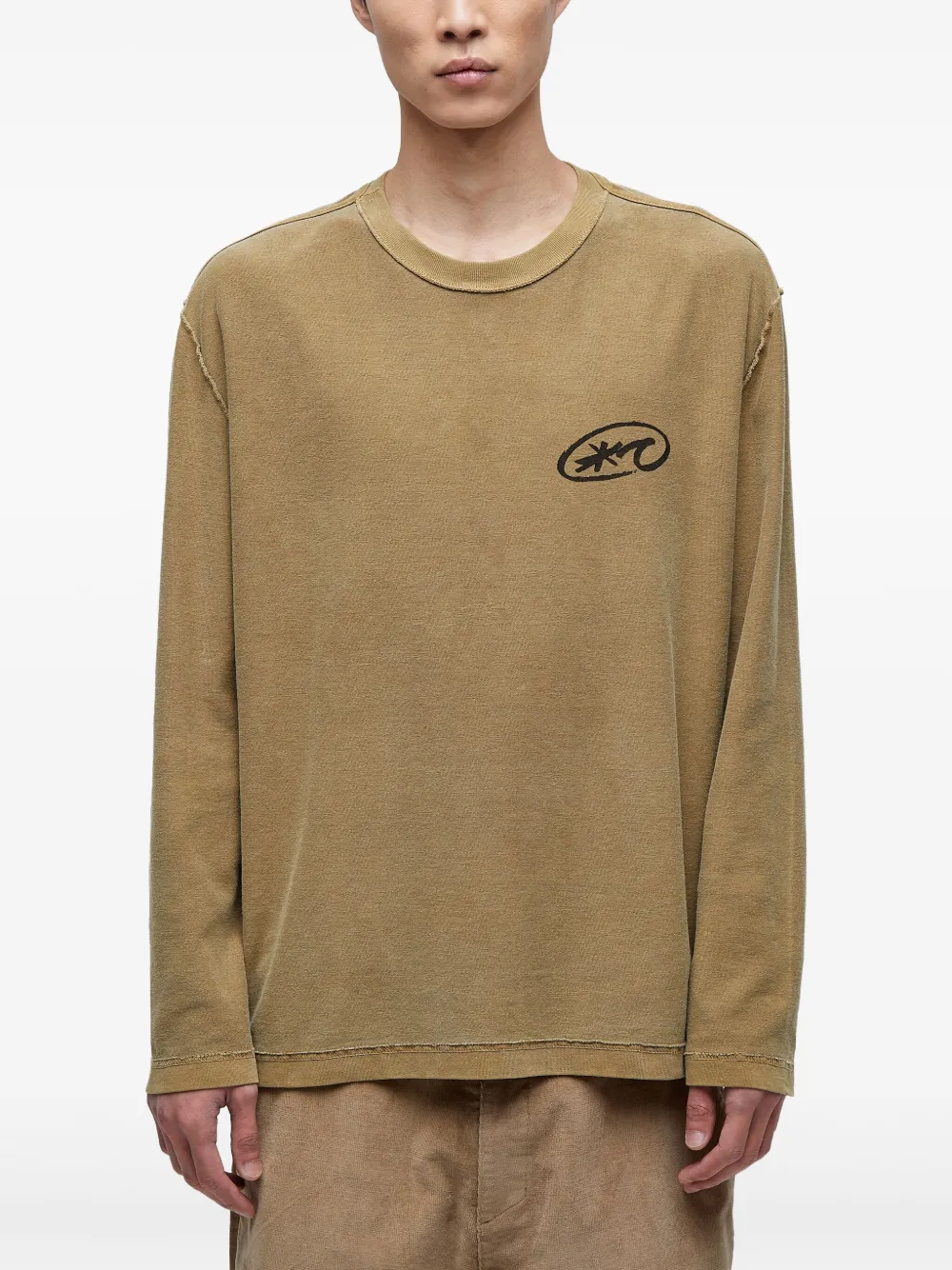 Osklen Top met logoprint Bruin