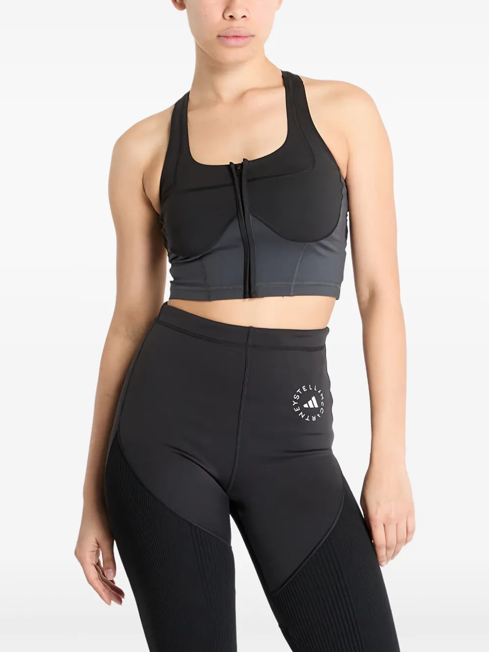 Adidas by Stella McCartney Top met logoprint Zwart