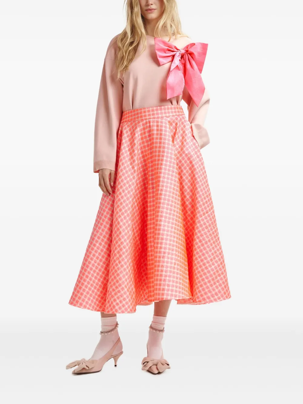 Essentiel Antwerp checked skirt - Oranje