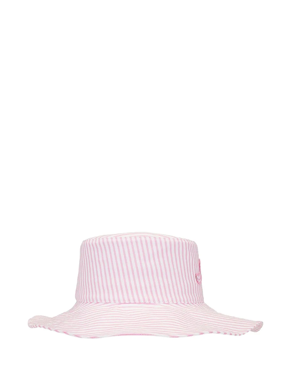 Rowen Rose Popeline gestreepte zonnehoed Roze