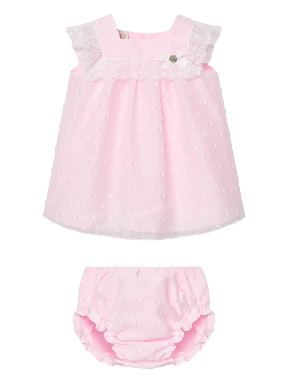 Paz Rodriguez vestido con ribete de encaje | rosado | Image 1