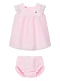 Paz Rodriguez lace-trim collar dress - Pink