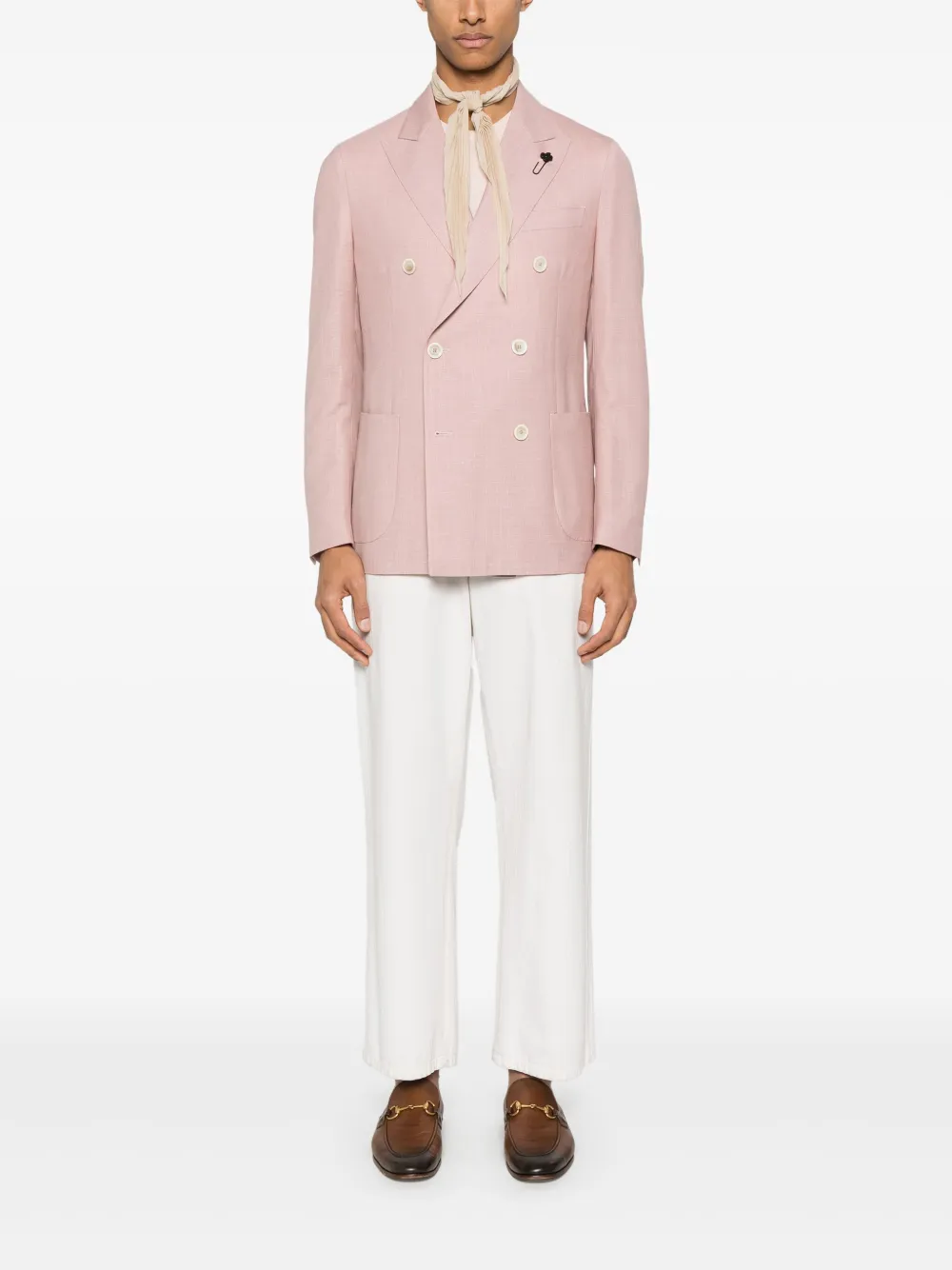 Lardini Blazer met dubbele rij knopen - Roze