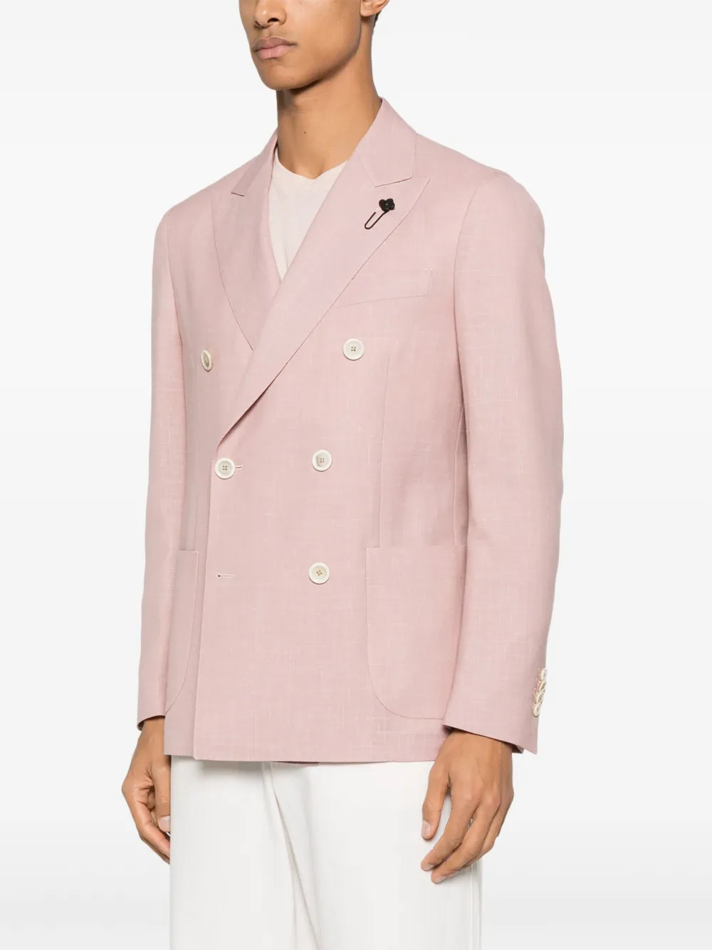 Lardini Blazer met dubbele rij knopen Roze