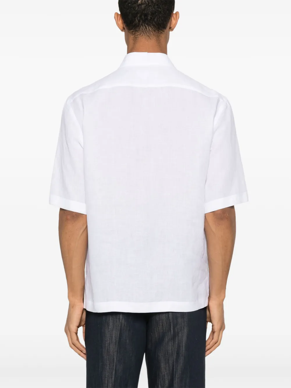 Lardini Linnen poloshirt Wit