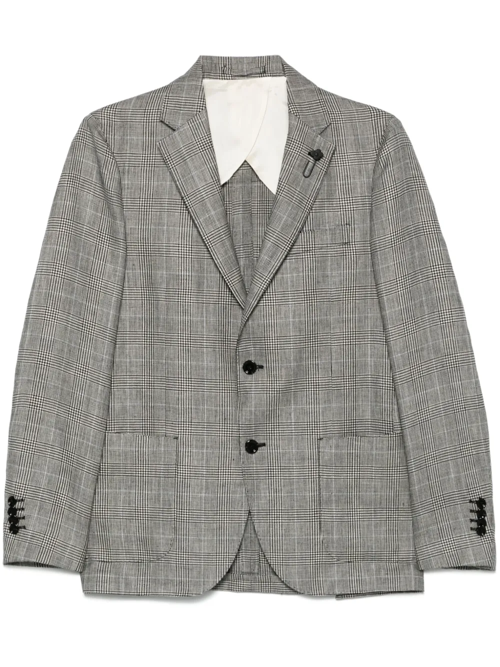 Lardini Prince of Wales check-pattern blazer | Black | Image 1
