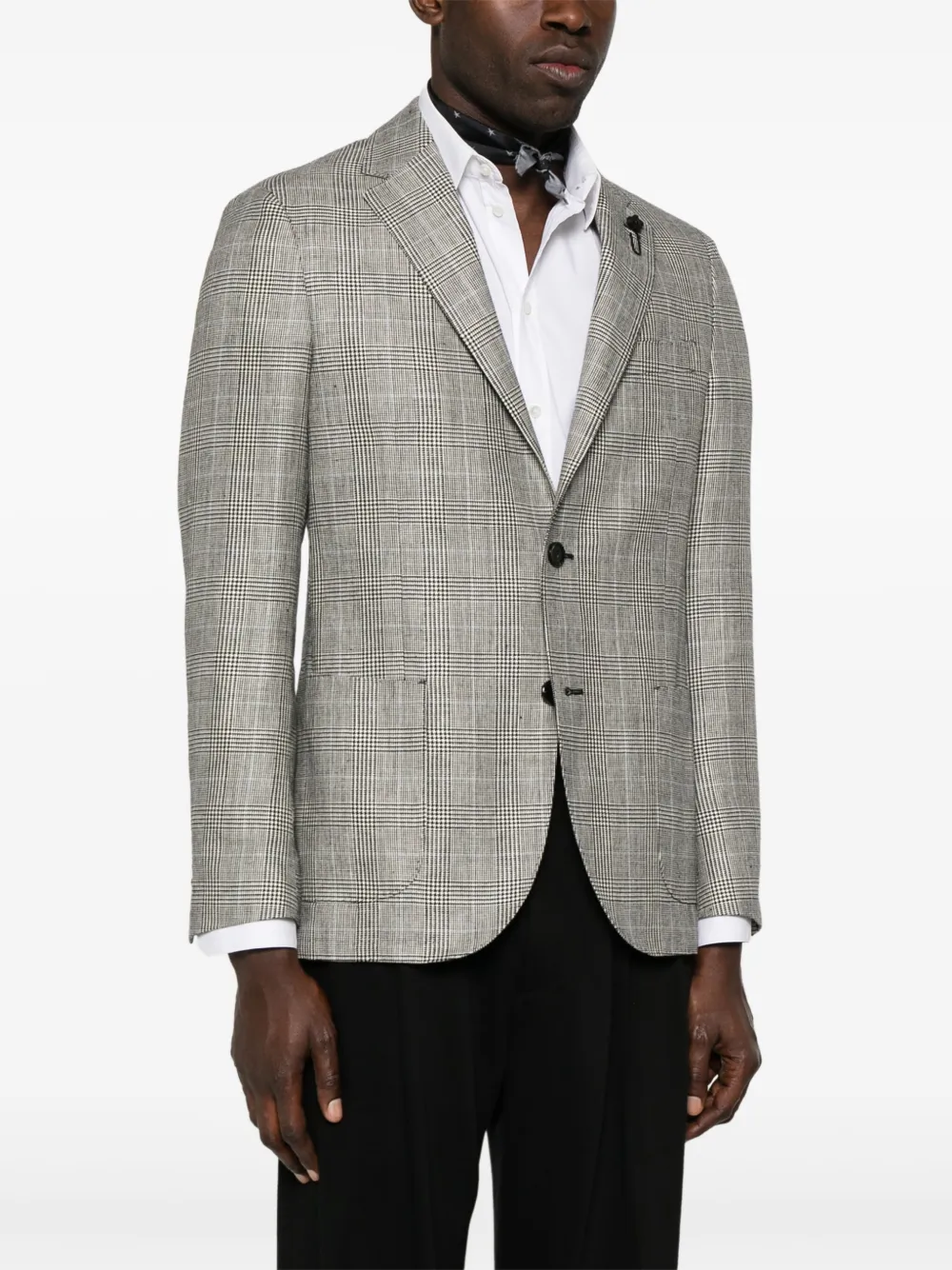 Lardini Blazer met Prince of Wales ruit Zwart