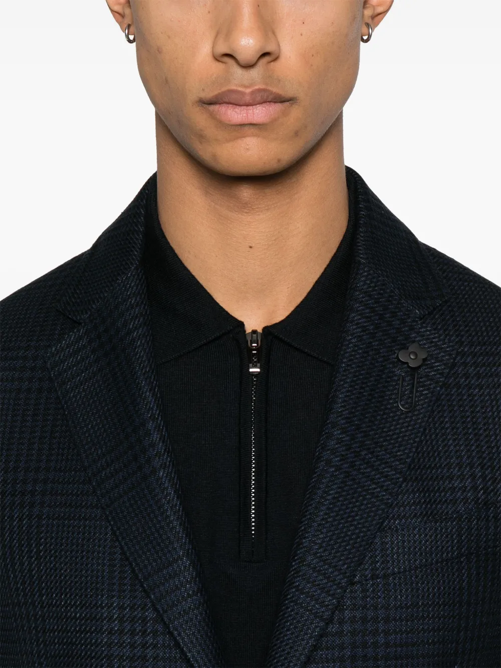 Lardini Blazer met Prince of Wales-patroon Blauw