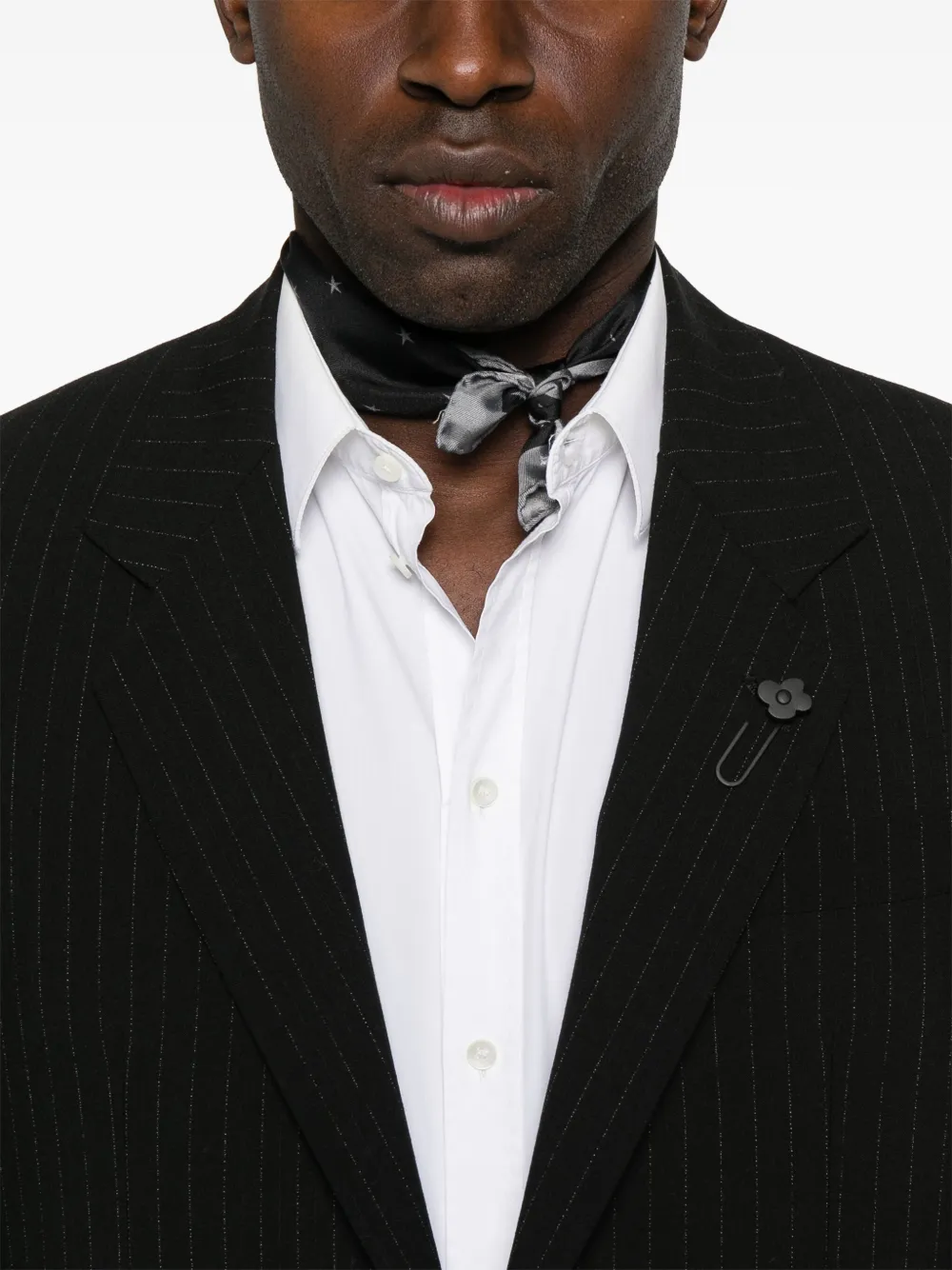 Lardini Blazer met krijtstreep Zwart
