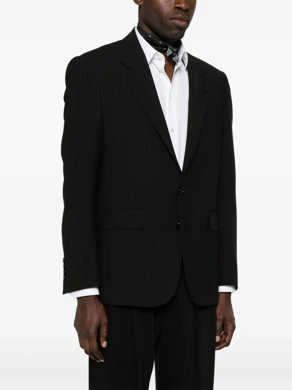 Lardini Blazer met krijtstreep Zwart
