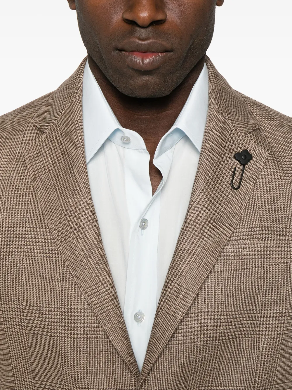Lardini Blazer met Prince of Wales-patroon Bruin