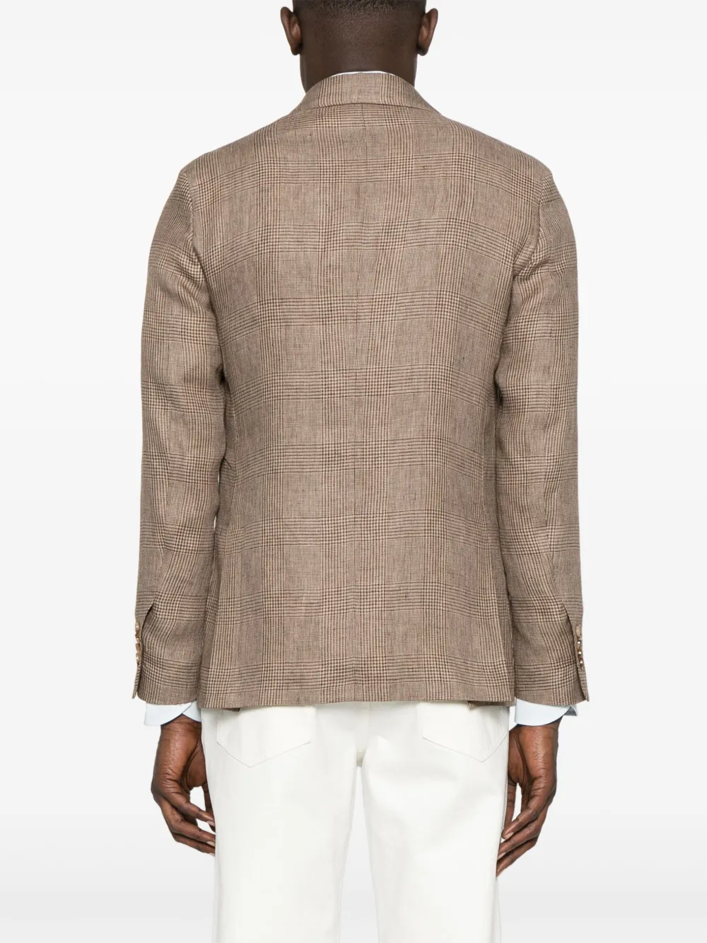 Lardini Blazer met Prince of Wales-patroon Bruin