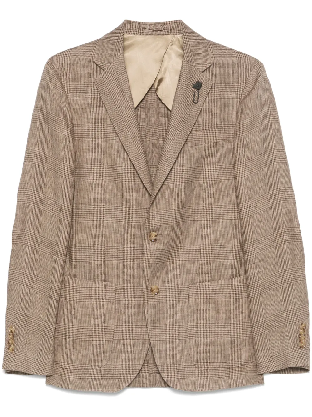 Lardini Prince of Wales-pattern blazer | Brown | Image 1
