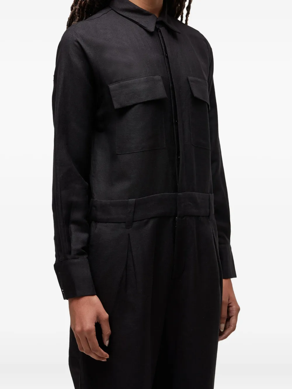 Osklen utility collared jumpsuit | Black | Image 1