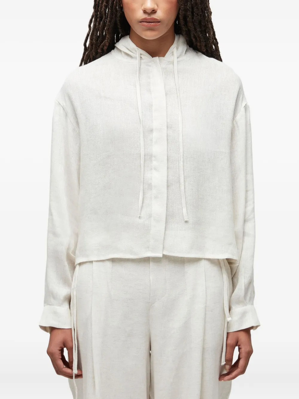 Osklen hooded shirt | White | Image 1