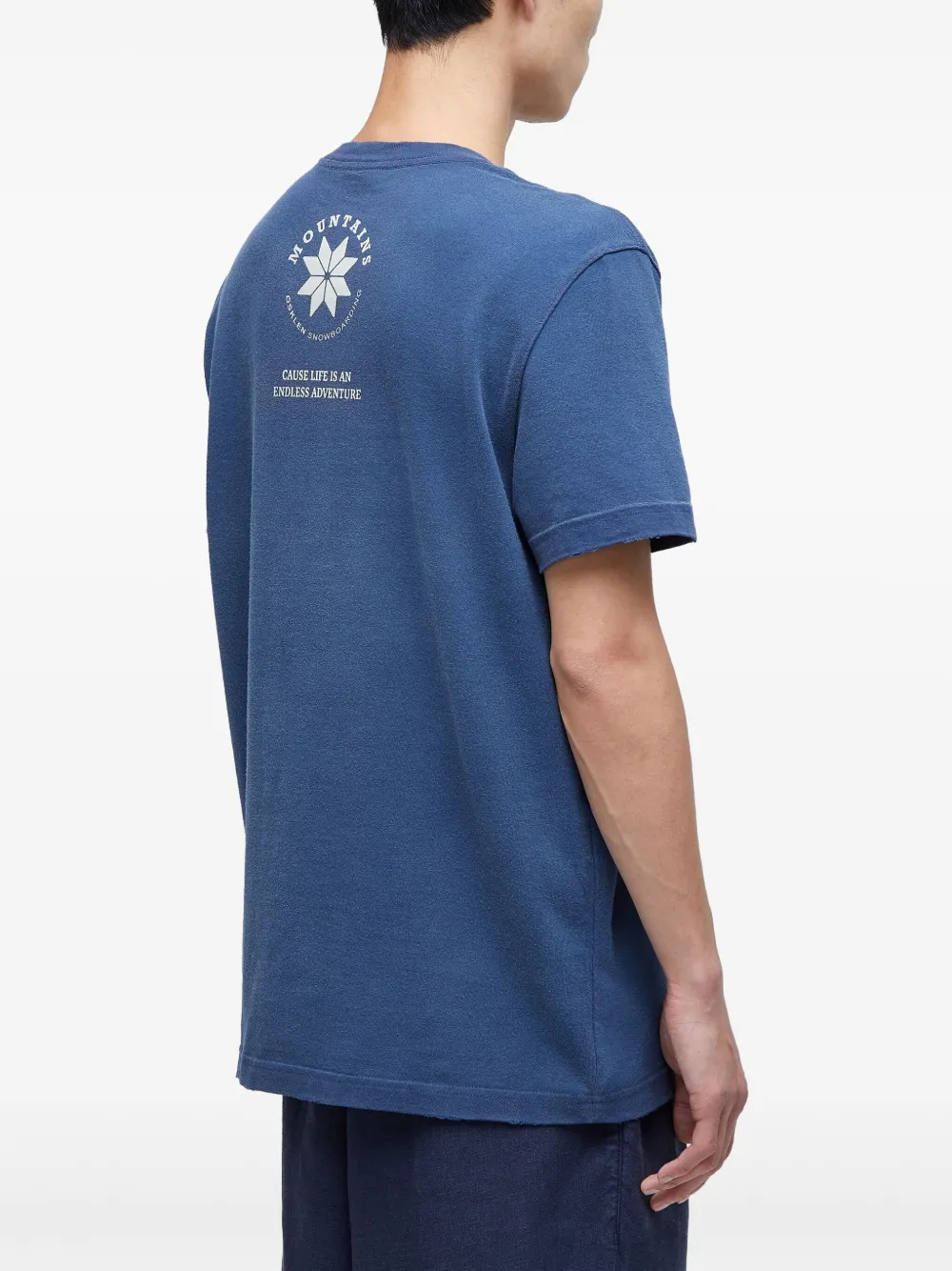 Osklen T-shirt met grafische print Blauw