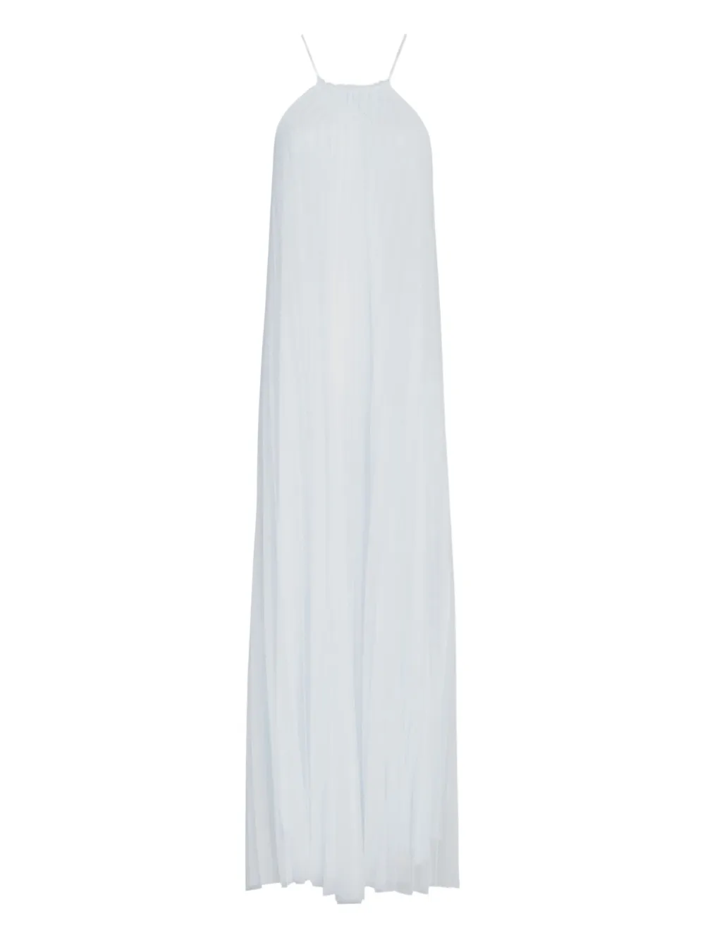 Osklen Pleated Halterneck Dress In White