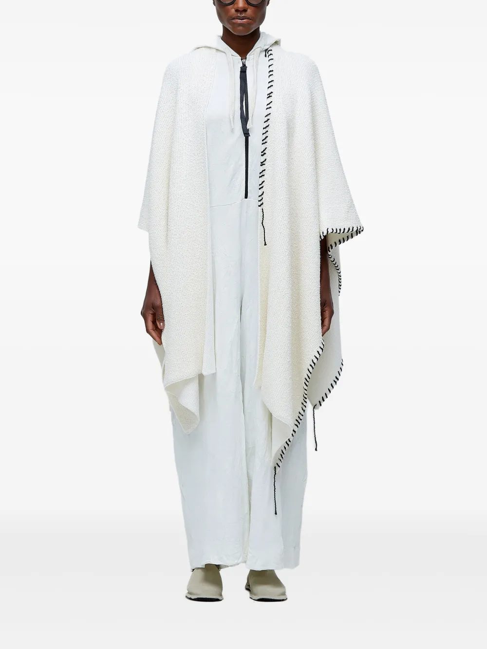 Osklen decorative-stitching cape coat | Capes | Image 2