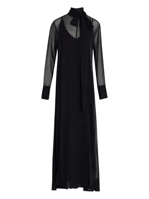 Osklen semi-sheer long sleeve dress