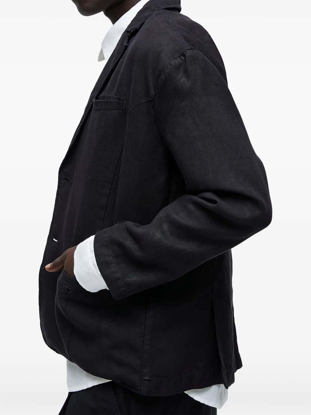 Osklen New Classic linnen blazer Zwart